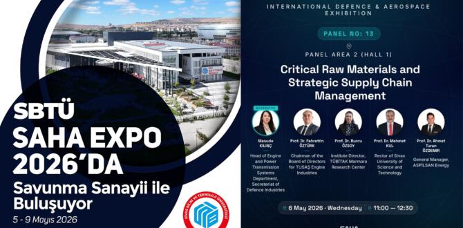 SBTÜ, SAHA EXPO 2026’DA SAVUNMA SANAYİİ İLE BULUŞUYOR