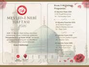 Mevlid-i Nebi Haftası Etkinlik Programı Belli Oldu